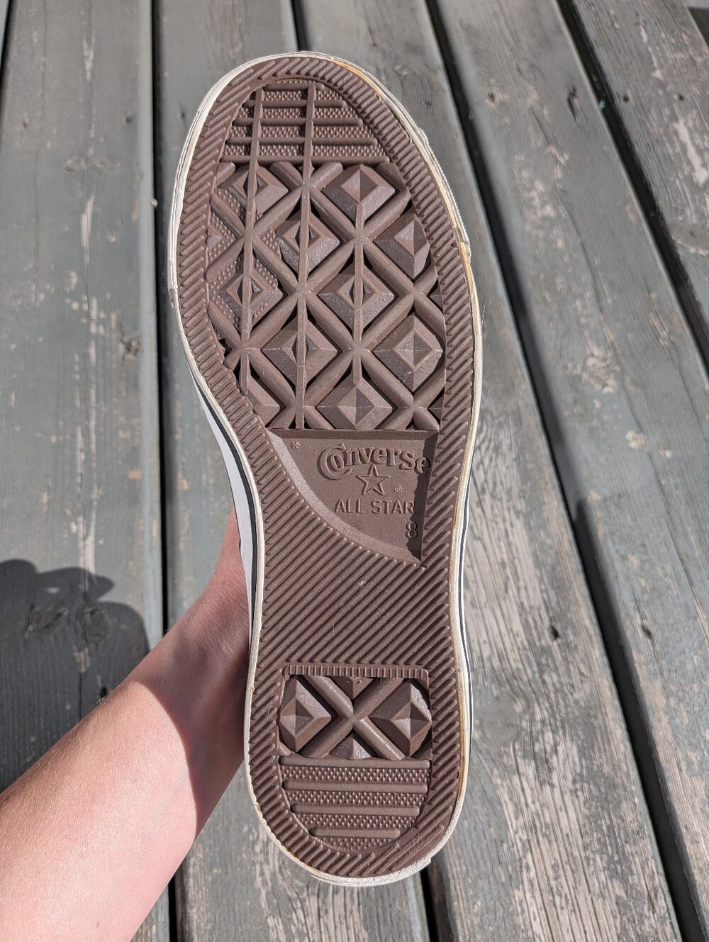 Converse Men's Black Leather High-Top Sneakers - Picture 8 of 14